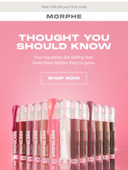 Email Inspiration from Morphe