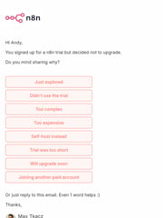Email Inspiration from n8n.io
