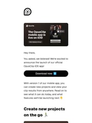 Email Inspiration from OpusClip Team
