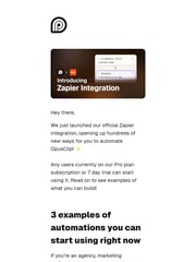 Email Inspiration from OpusClip Team
