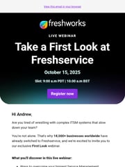 Email Inspiration from Team Freshworks
