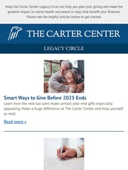 Email Inspiration from The Carter Center