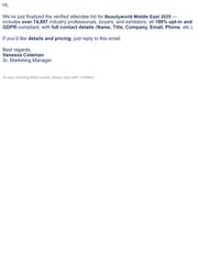 Email Inspiration from Vanessa Coleman