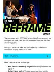 Email Inspiration from Vimeo