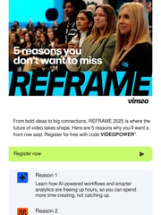 Email Inspiration from Vimeo
