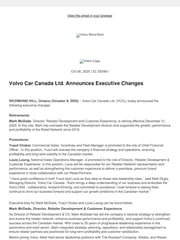 Email Inspiration from Volvo Car Canada Limited