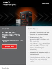 Email Inspiration from AMD Meet the Experts