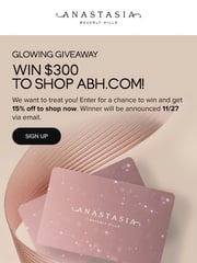Email Inspiration from Anastasia Beverly Hills