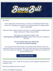 Email Inspiration from Banana Ball