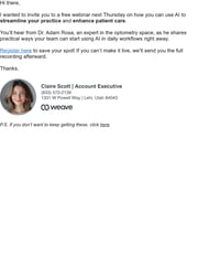 Email Inspiration from Claire Scott