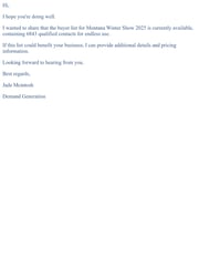 Email Inspiration from Jade Mcintosh