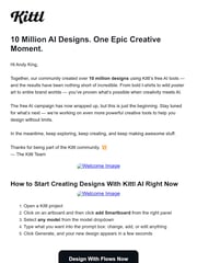 Email Inspiration from Kittl