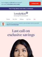 Email Inspiration from LovelySkin