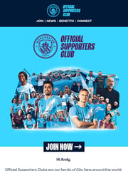 Email Inspiration from Official Supporters Club
