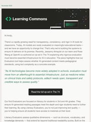 Email Inspiration from Sandra Liu Huang at Learning Commons
