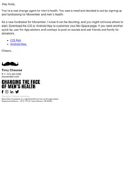 Email Inspiration from Tony Chausse