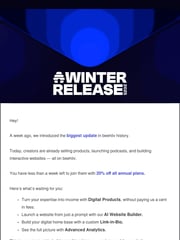 Email Inspiration from Tyler from beehiiv