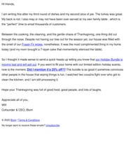 Email Inspiration from Will at Biom