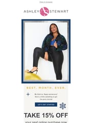 Email Inspiration from Ashley Stewart