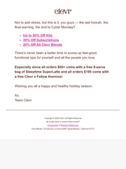 Email Inspiration from Clevr Blends