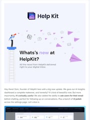 Email Inspiration from Dominik from HelpKit