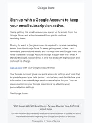Email Inspiration from Google Store