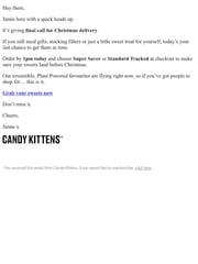Email Inspiration from Jamie at Candy Kittens