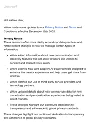 Email Inspiration from Linktree Notifications