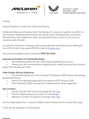 Email Inspiration from McLaren Store