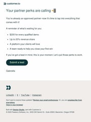 Email Inspiration from Partnerships Team @ Customer.io
