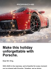 Email Inspiration from Porsche