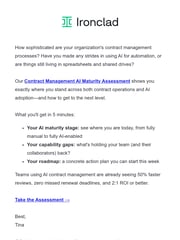Email Inspiration from Tina from Ironclad
