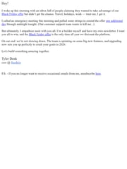 Email Inspiration from Tyler from beehiiv
