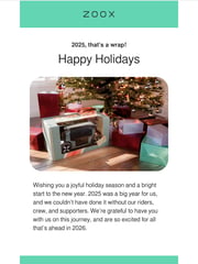 Email Inspiration from Zoox