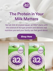 Email Inspiration from a2 Milk