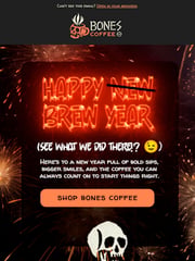 Email Inspiration from Bones Coffee Company