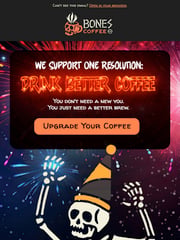 Email Inspiration from Bones Coffee Company