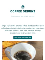 Email Inspiration from Coffee Origins