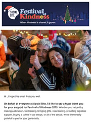 Email Inspiration from Euan at Social Bite