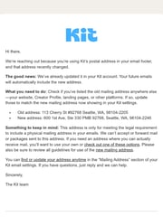 Email Inspiration from Kit
