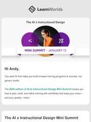 Email Inspiration from LearnWorlds