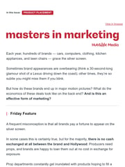 Email Inspiration from Masters In Marketing
