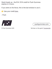 Email Inspiration from Push Gummies