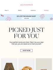 Email Inspiration from Accessorize