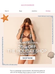 Email Inspiration from Accessorize