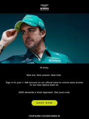 Email Inspiration from Aston Martin Aramco Formula One™ Team