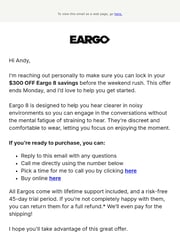 Email Inspiration from Bryan Crossley - EARGO