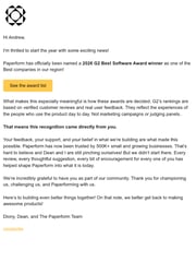 Email Inspiration from Diony from Paperform
