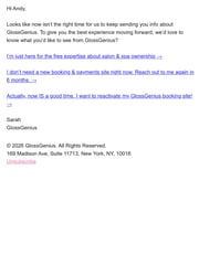 Email Inspiration from GlossGenius