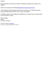Email Inspiration from Helen from Act+Acre